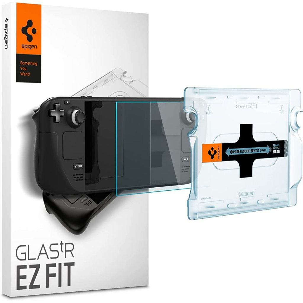 Spigen Steam Deck härdat glas skärmskydd Glas.Tr "Ez Fit"