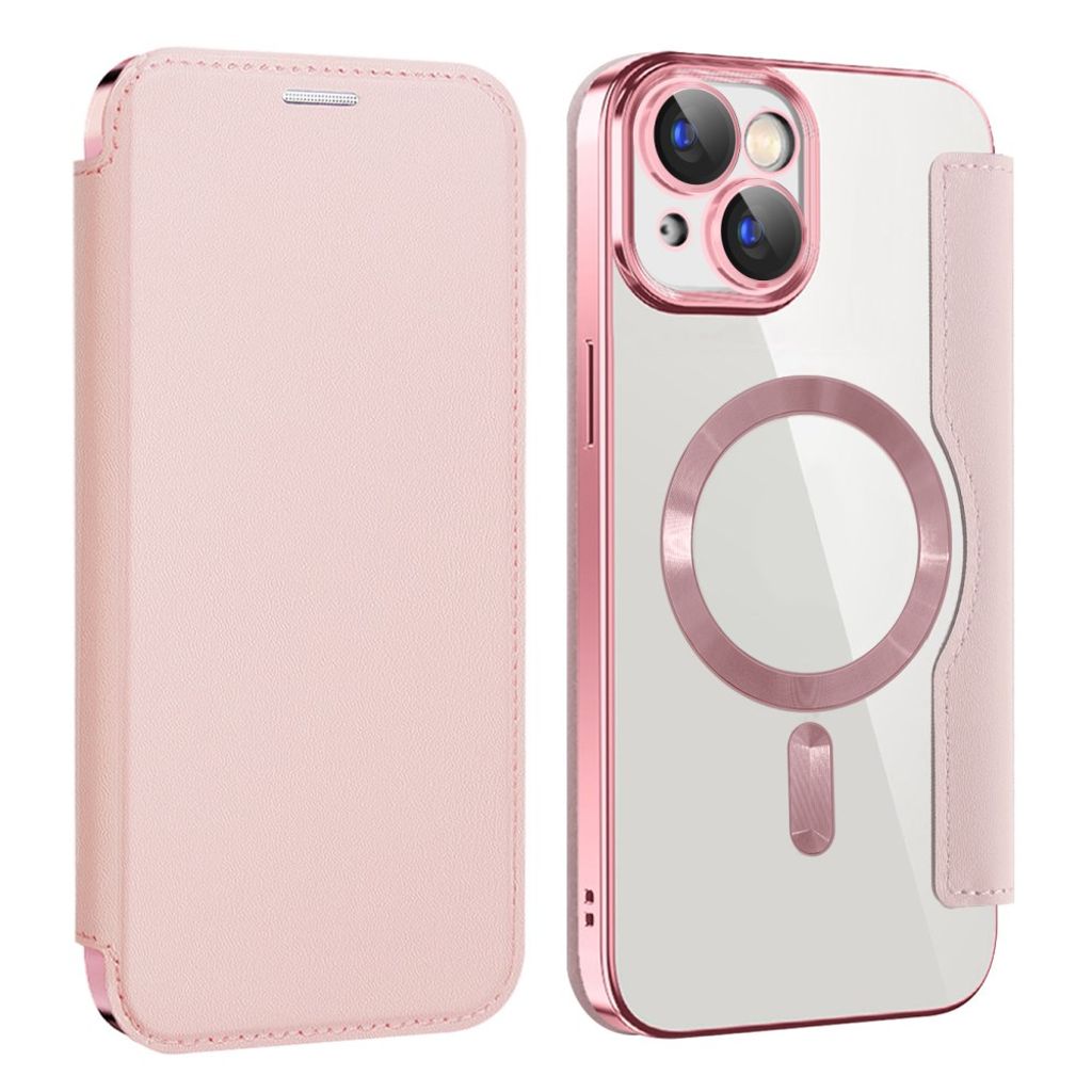 AMORUS iPhone 15 Plus fodral med MagSafe - rosa