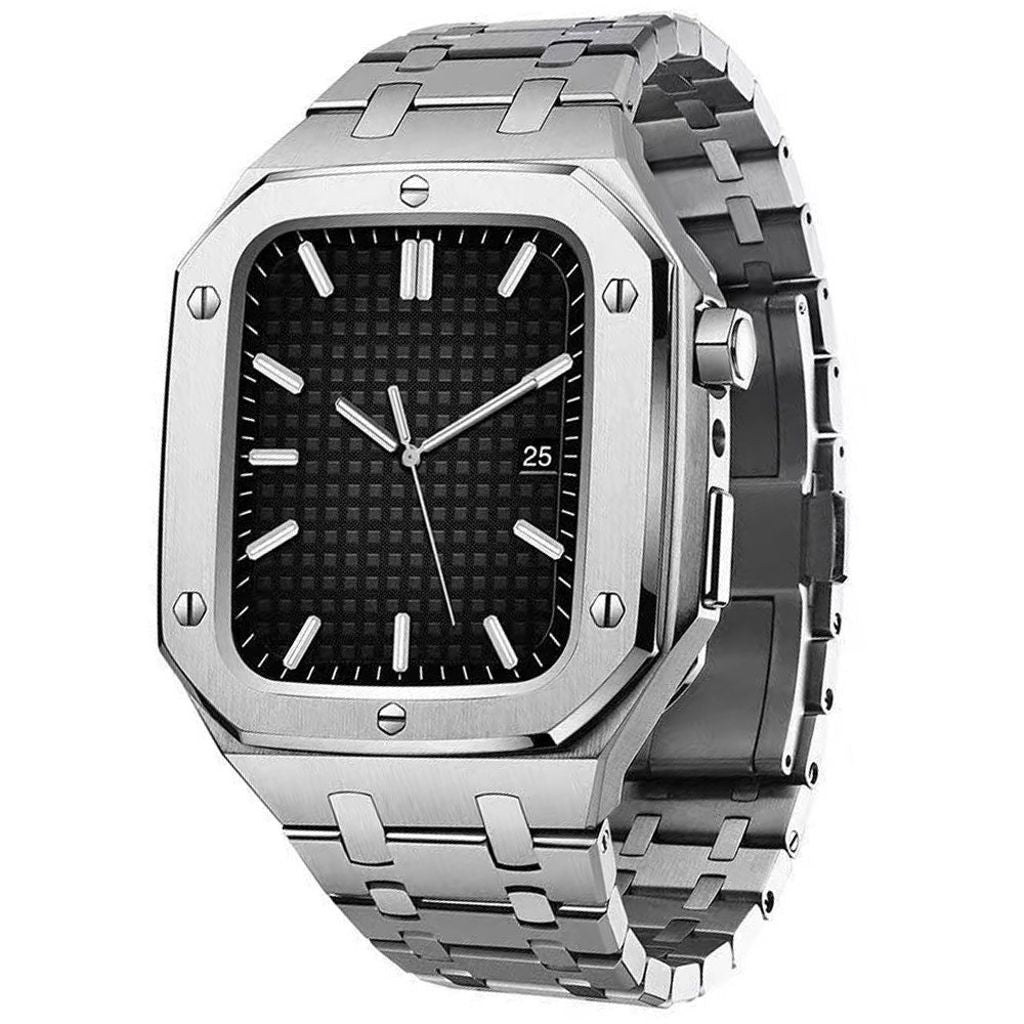 Apple Watch Series 8 / 7 45mm Watch Band with Case - Silver