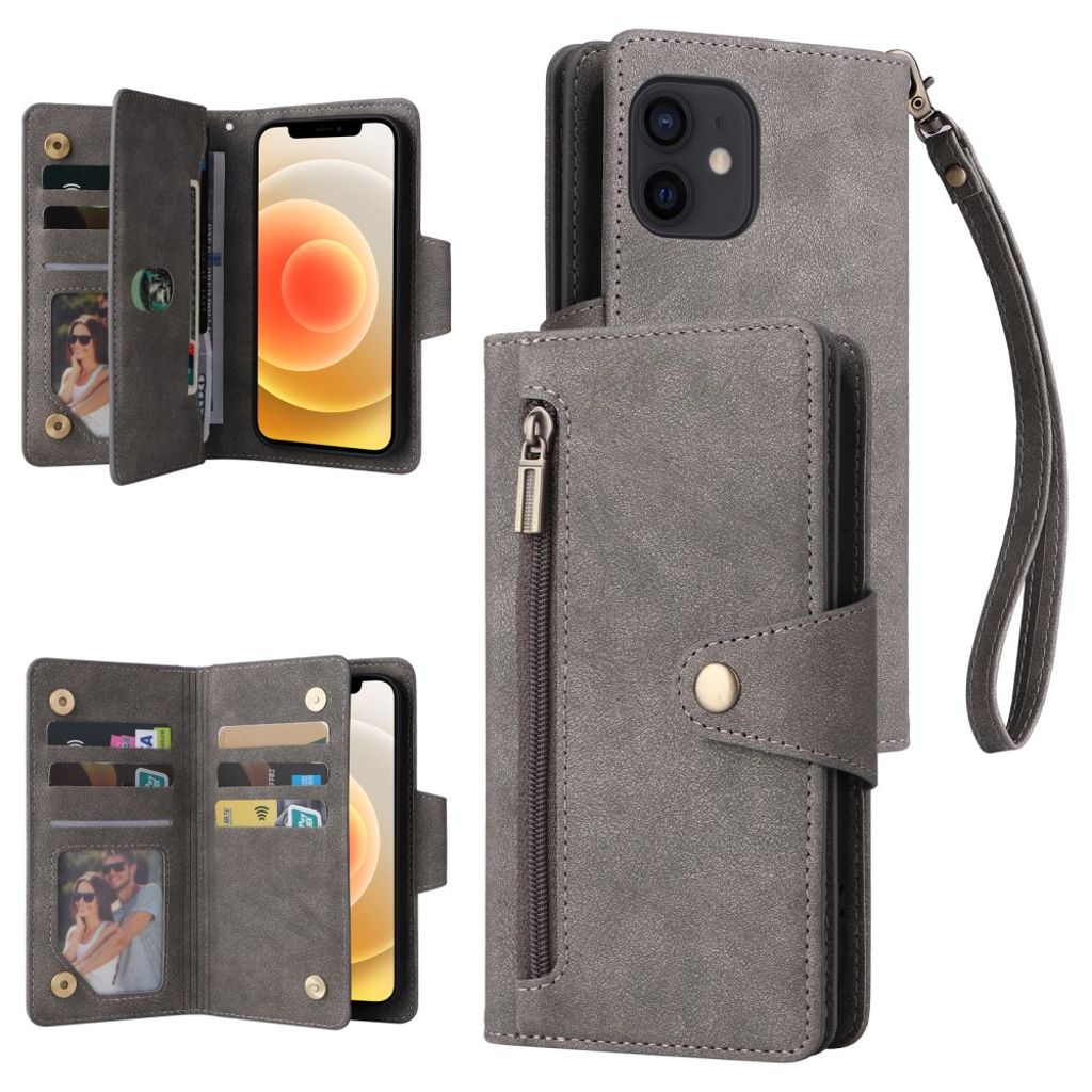 iPhone 12 Mini Cover with Stand - Grey