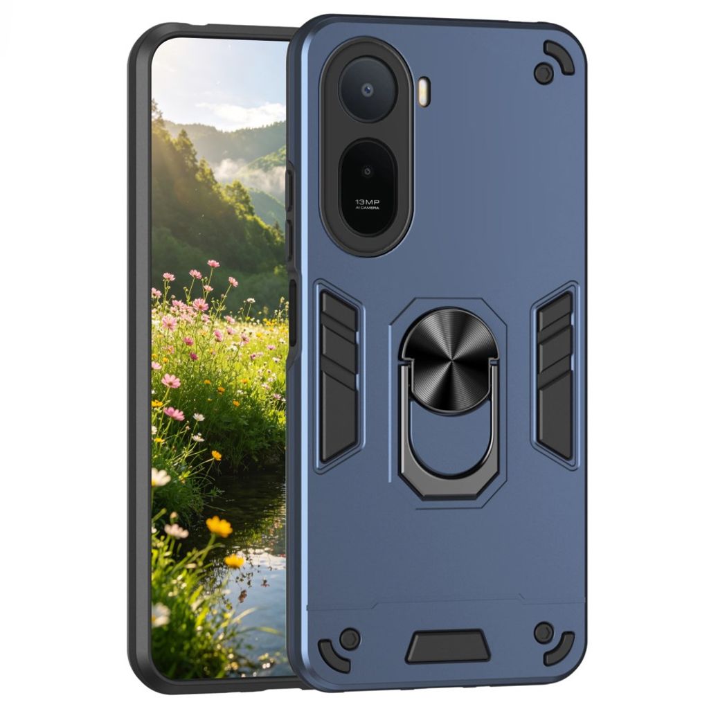 Xiaomi Redmi A7 Pro skal with Ring Holder and stöd – blå