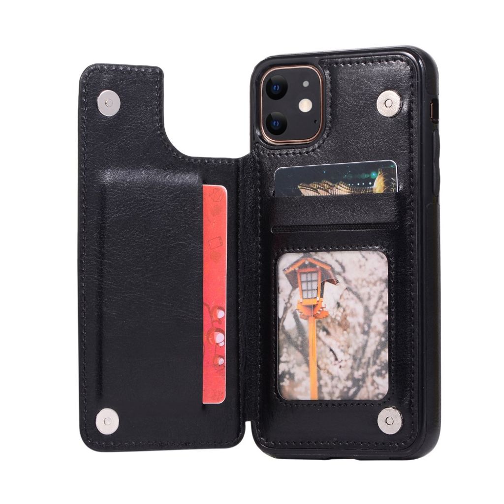 IPhone 11 skal with kortfack – svart
