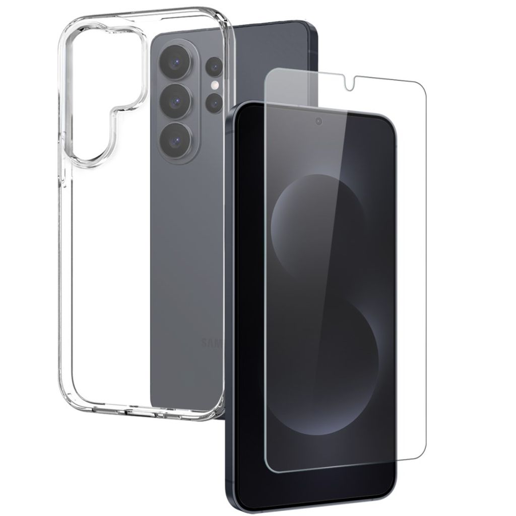 NORTHJO Samsung Galaxy S26 Ultra skal + härdat glas skärmskydd – transparent