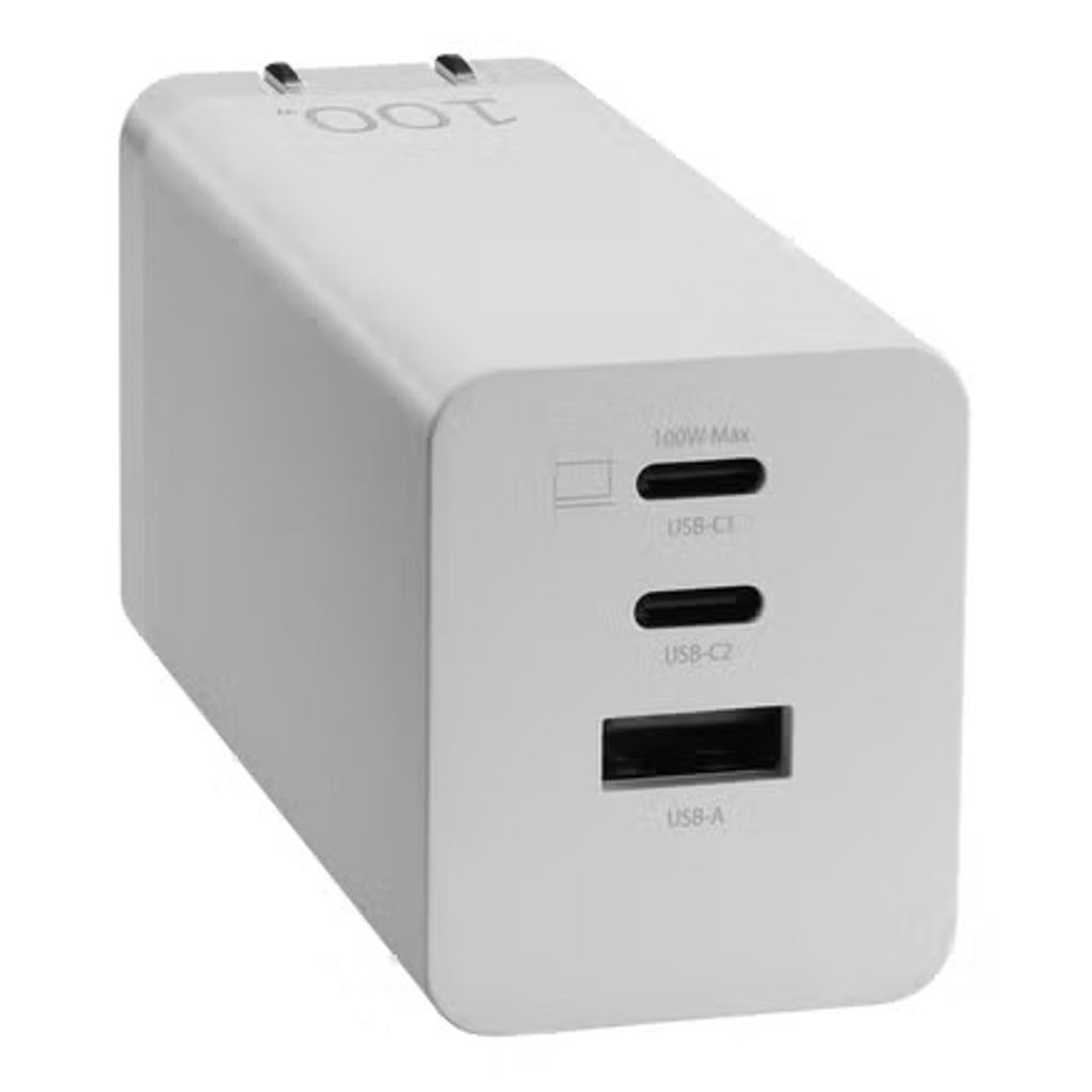 ASUS 100W 3-Port GaN Charger (2x USB-C + 1x USB-A)