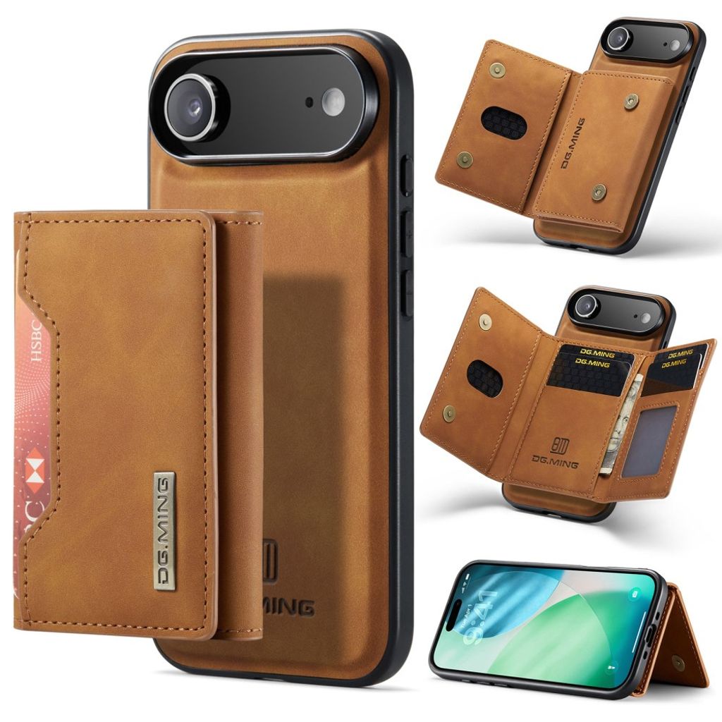 DG.MING iPhone Air skal with Wallet – brun