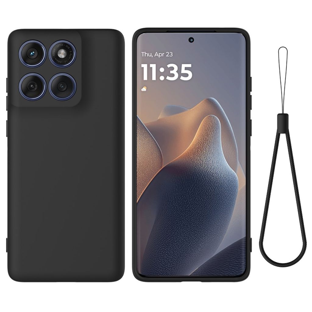Motorola Edge 60 / 60 Fusion Liquid Silicone skal – svart