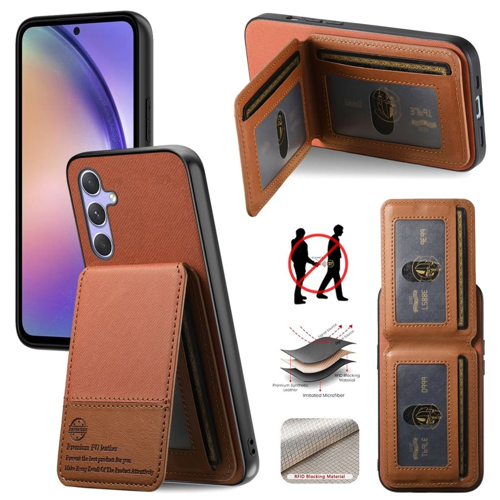 Samsung Galaxy A17 5G Case with Card slot - Brown