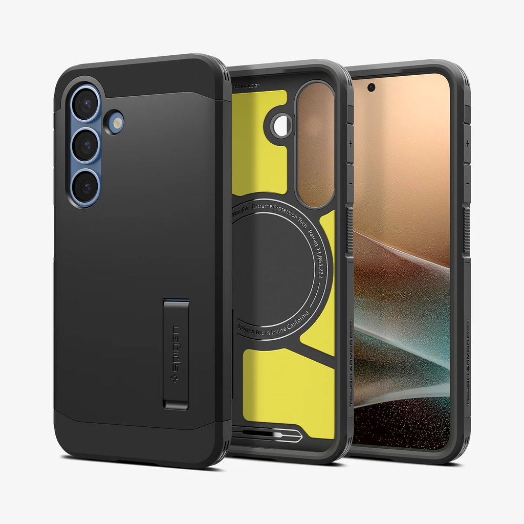 Spigen Samsung Galaxy S25 Tough Armor MagFit skal – svart
