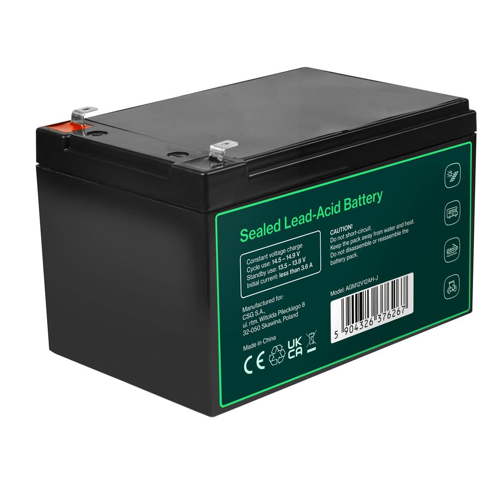 Greencell AGM VRLA 12V 12Ah maintenance-free battery