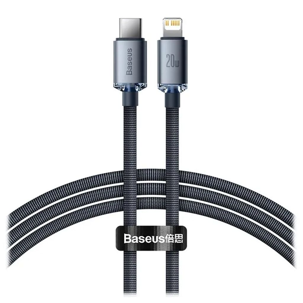Baseus USB-A to Lightning Charging Cable 20W, 480mbps, 1.2m - Black