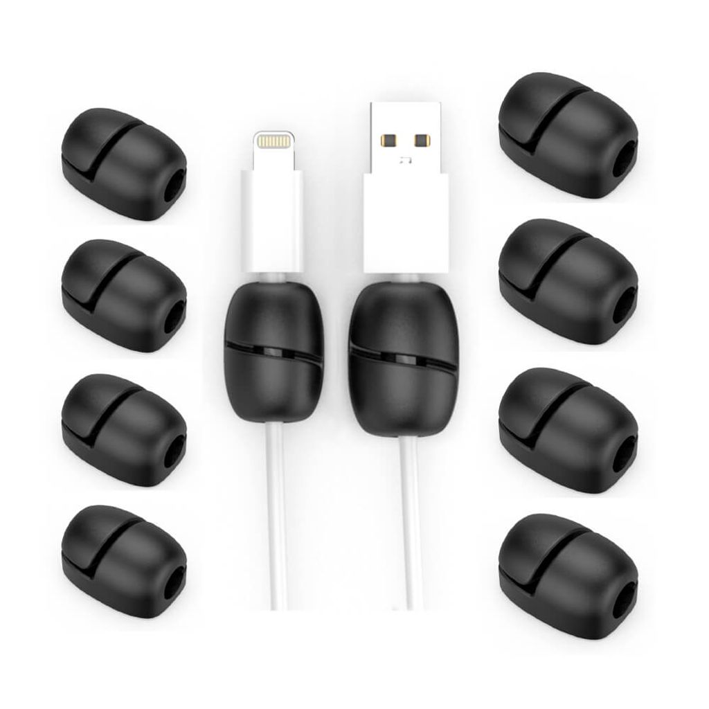 DESIRE2 Cable Clip Nuggets Tidy x10 - Black