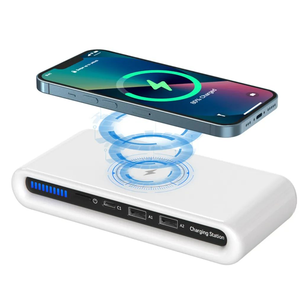 SiGN Charging Station with Wireless Charging, 15W - White