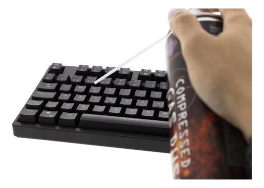 Tryckluft på burk, 600ml, flexiblet munstycke, svart