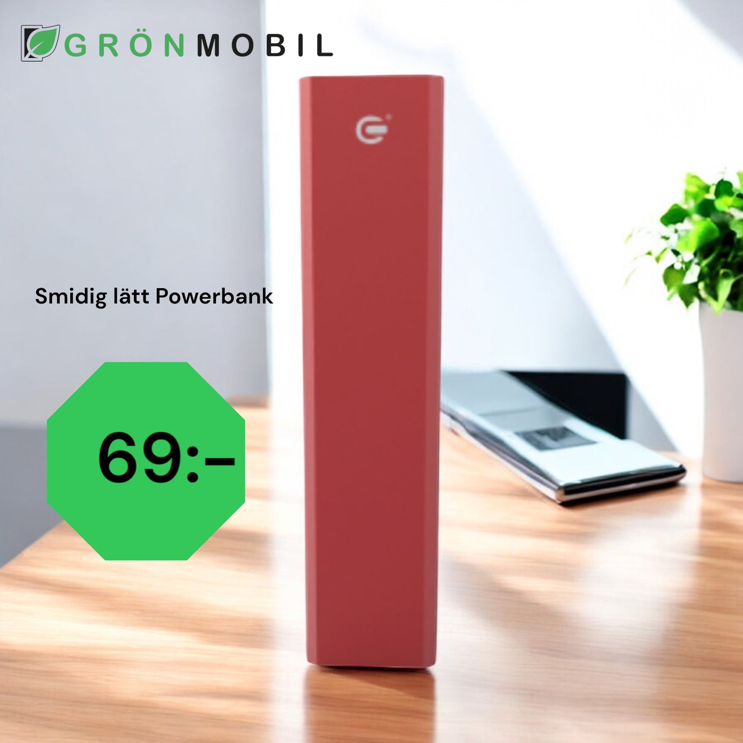 Powerbank 2600mAh - Röd