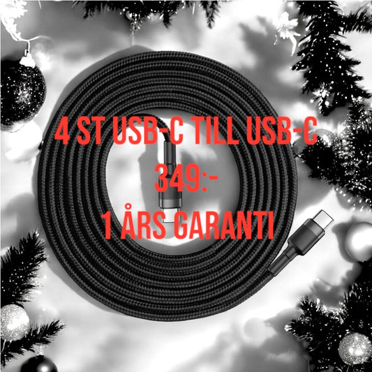 Usb-c till usb-c 4 stycken kablar