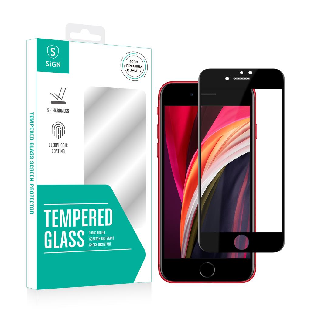SiGN 3D skärmskydd härdat glas with Dust Mesh for iPhone SE 2020