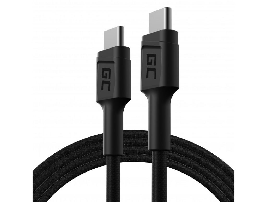 Grön Cell kabel PowerStream USB-C 1.2m PD (60W), 480 Mbps, Ultra Charge, QC 3.0