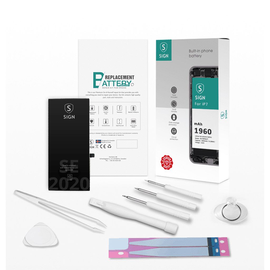 SiGN Complete batteri reservdel Kit – iPhone SE 2020