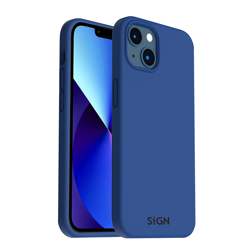 SiGN Liquid Silicone skal till iPhone 14 Plus – blå