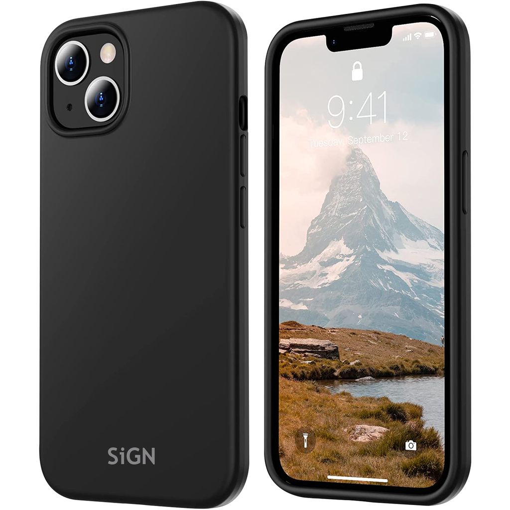SiGN Liquid Silicone skal till iPhone 15 – svart