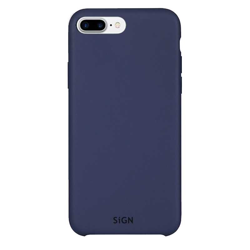 SiGN Liquid Silicone skal till iPhone 7 & 8 Plus – blå