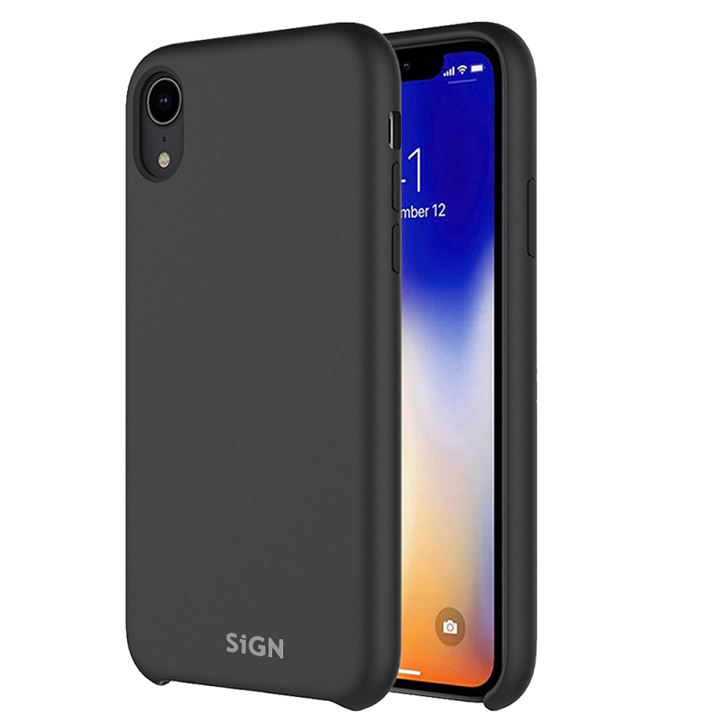 SiGN Liquid Silicone skal till iPhone 12 Mini – svart
