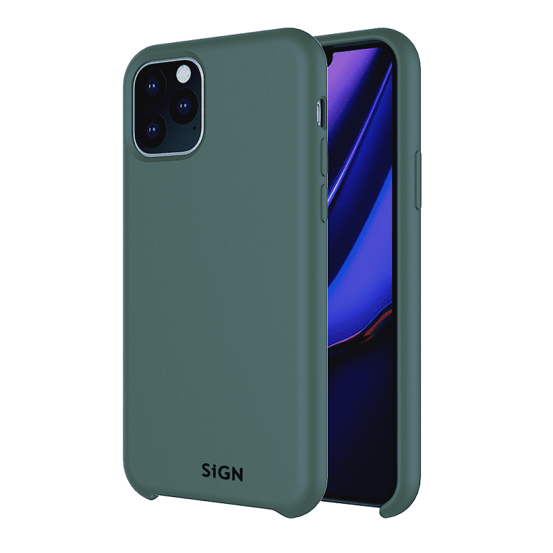 SiGN Liquid Silicone skal till iPhone 12 Mini – grön