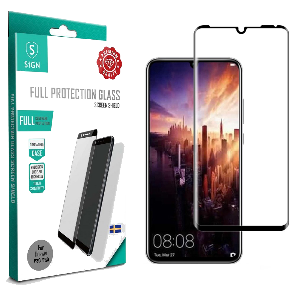 Huawei P30 Pro SiGN 3D skärmskydd härdat glas