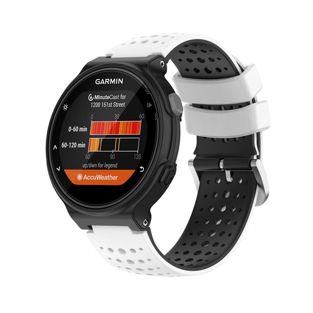 Garmin Forerunner 220 Silicone Watch Band - White / Black