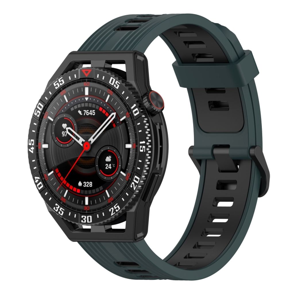 Garmin Venu 2 Silicone Two-colored Watch Band - Green/Black