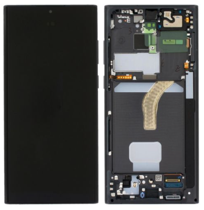 Samsung Galaxy S22 Ultra Skärm med LCD Display Original - Svart