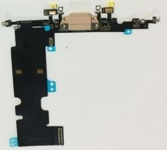 iPhone 8 Plus, Lightning-kontakt, ljudflexkabel, guld