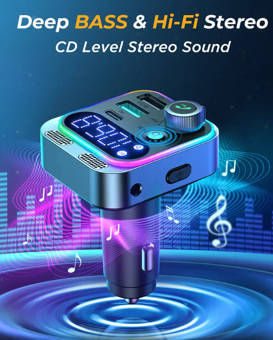 SiGN Bluetooth FM Transmitter & Fast Charger for Car 48W