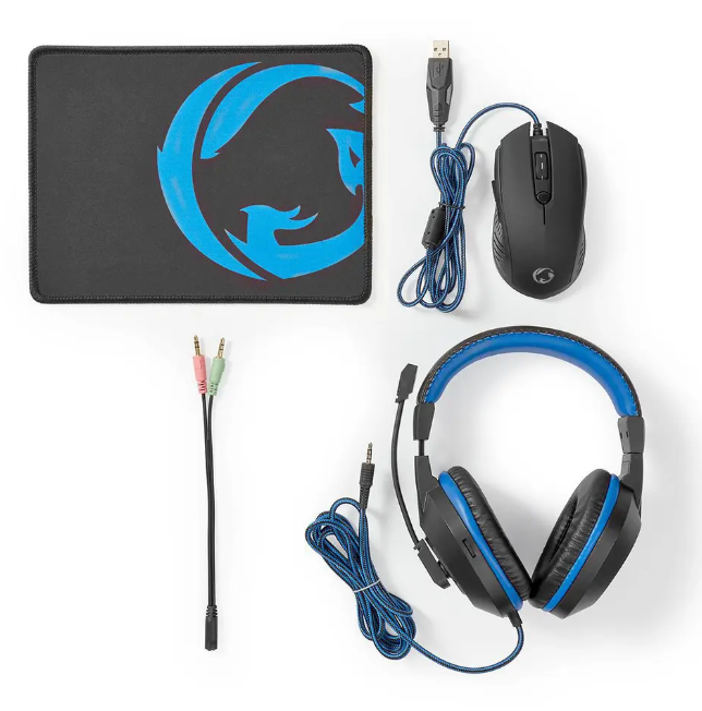 Nedis Gaming Combo 3-in-1 Headset, Mouse & Mousepad