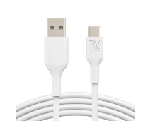 Laddare , USB-A till USB-C Kabel 1M - Vit