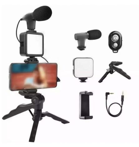 Smartphone Vlogging Kit med stativ för Tiktok, Youtube och Stream