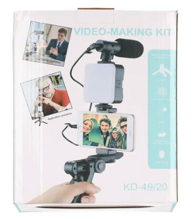 Smartphone Vlogging Kit med stativ för Tiktok, Youtube och Stream