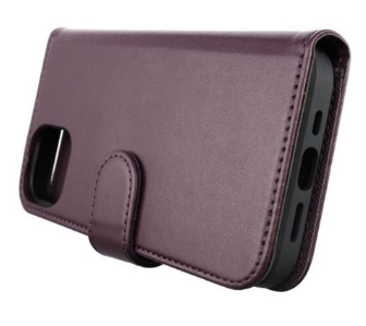 iPhone 13 Plånboksfodral med magnet - Mörklila