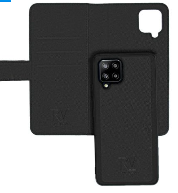 Samsung A42 5G RV Flip Stand TPU+PC Leather Case Black High Quality