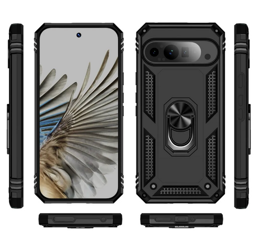 Google Pixel 9 Pro XL Case with rotary ring - Black