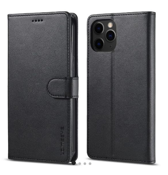 LC.IMEEKE Wallet Cover for iPhone 12 Mini - Black