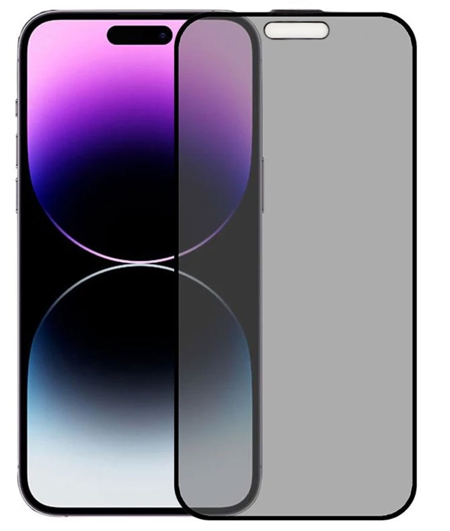 Skärmskydd iPhone 16 Pro Max Privacy Härdat Glas - Svart (miljö)