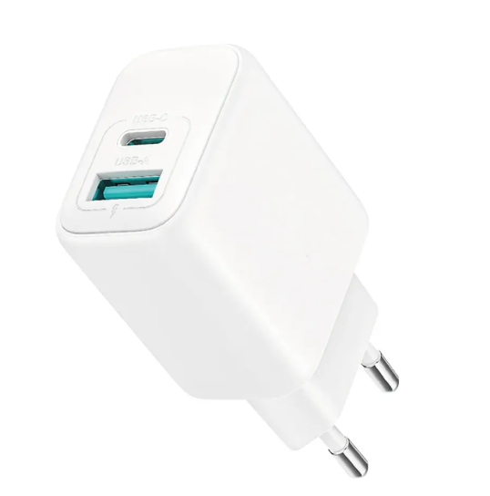 Quick Charger USB & USB-C, PD & Q.C3.0, 3.5A, 20W - White