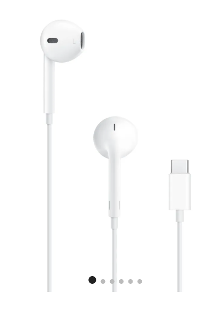 Apple EarPods med Mikrofon & USB-C – Vit (Original)