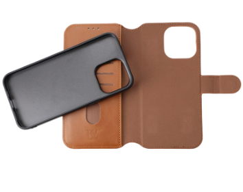 iPhone 15 Pro Max Plånboksfodral Magnet Rvelon - Brun
