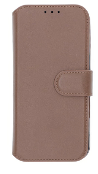 iPhone 16 Pro Plånboksfodral Äkta Läder Rvelon - Brun