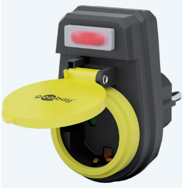 Goobay Grenuttag för Utomhusbruk IP44 3680W – Svart/Gul