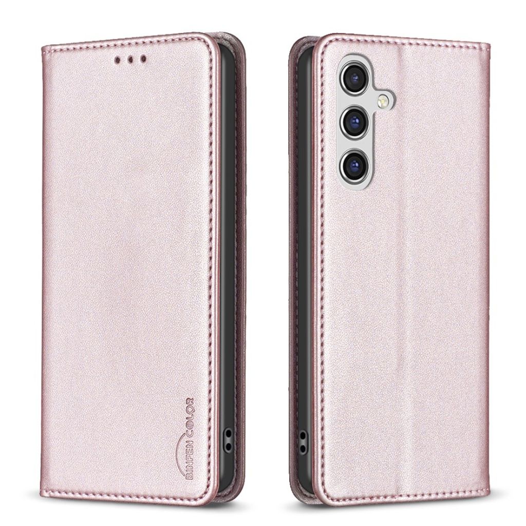 BINFEN COLOR Samsung Galaxy S25 FE fodral with stativ - roséguld