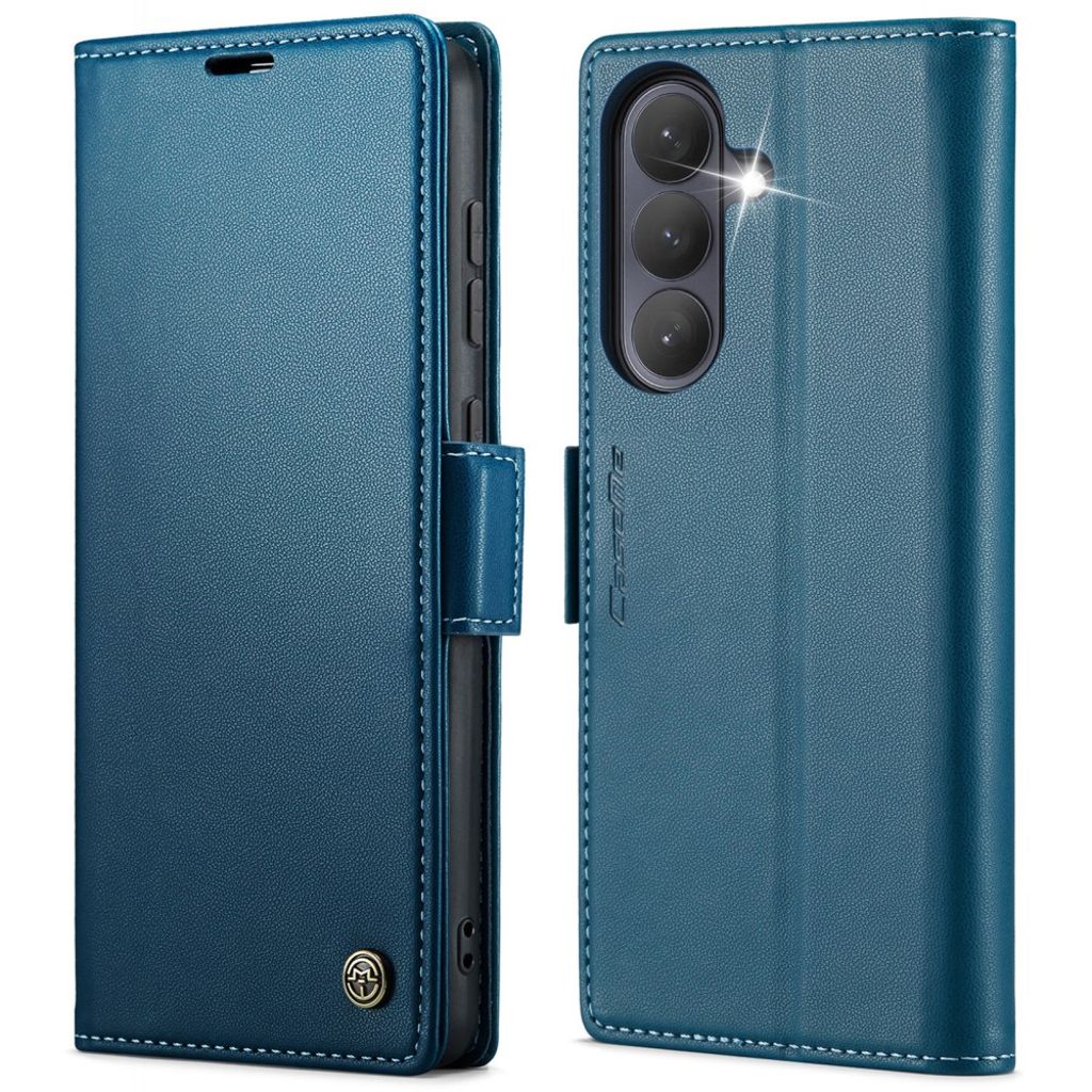 CASEME Samsung Galaxy S26 RFID Blocking plånboksfodral stativ – blå