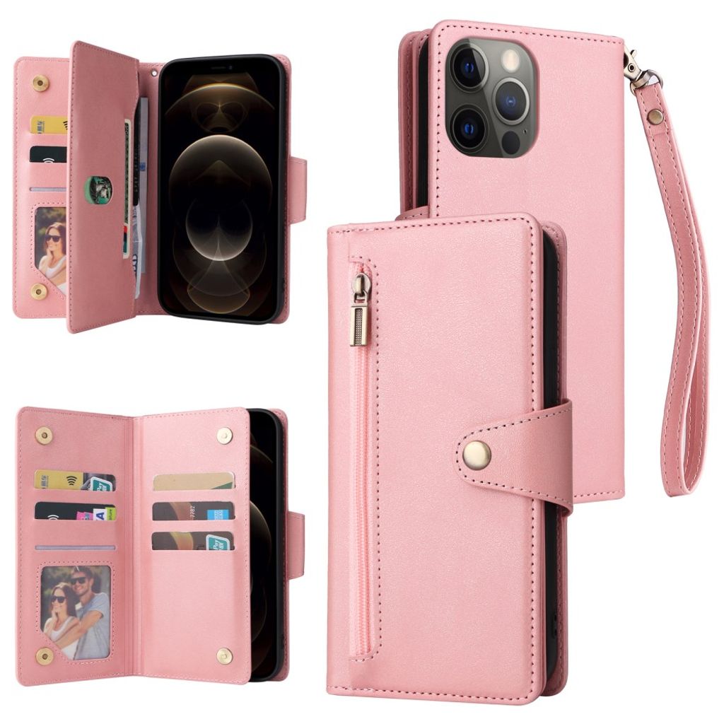 iPhone 12 Pro Max Cover with Stand - Rose gold